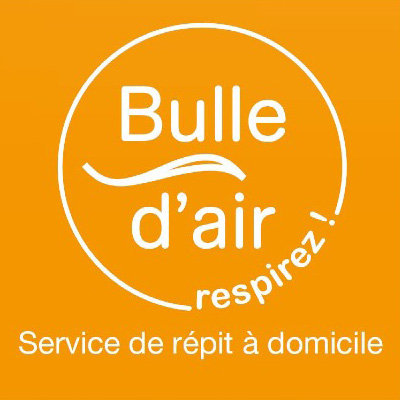 Logo Bulle d'air. Respirez ! Service de répit à domicile.